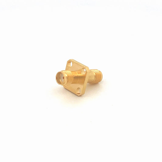 Coaxial Adapter 4 Hole Flange SMA Female to SMA Female