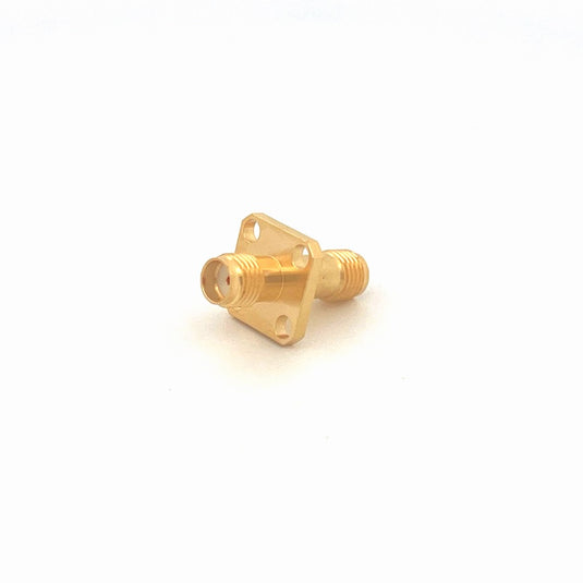 Coaxial Adapter 4 Hole Flange SMA Female to SMA Female